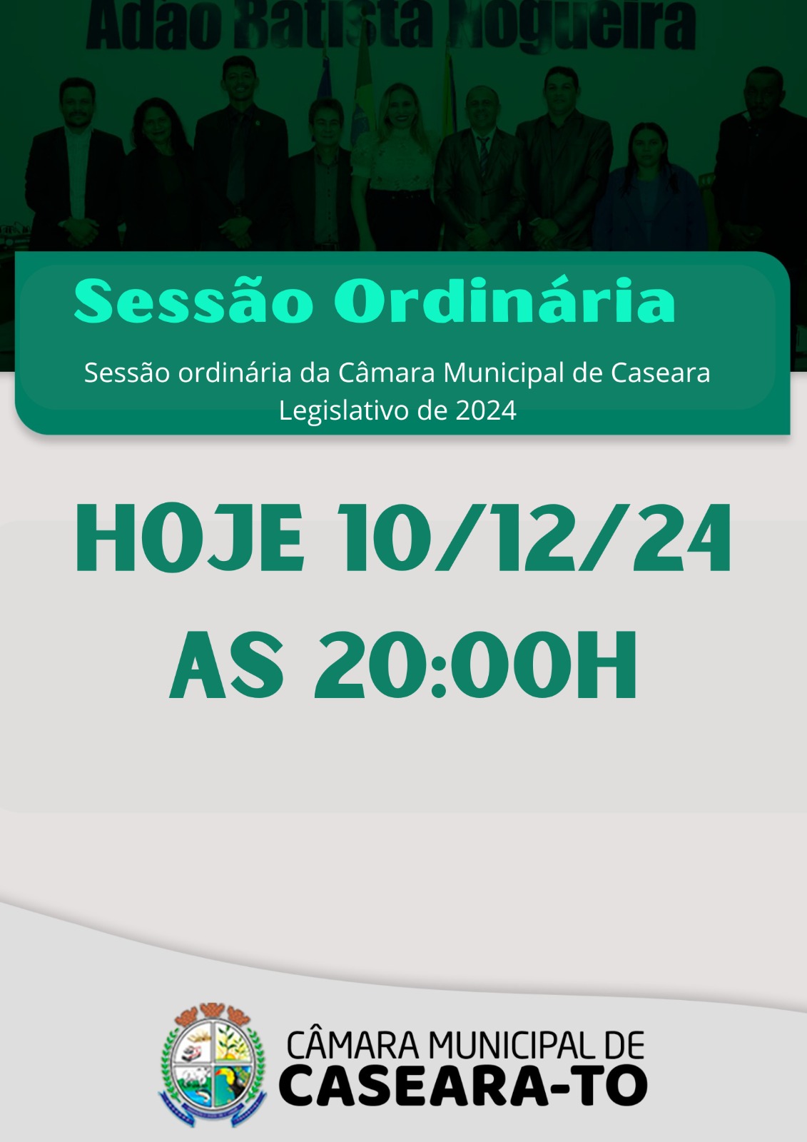 Câmara Municipal convida a população para a sessão ordinária do dia 10.12.2024 