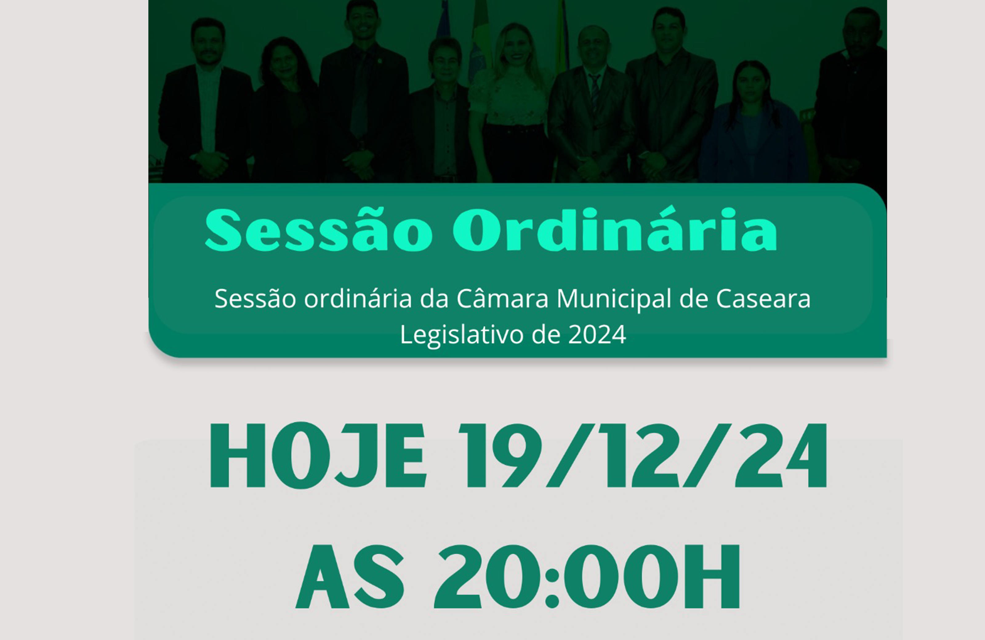 Convite Sessão Ordinária - 19/12